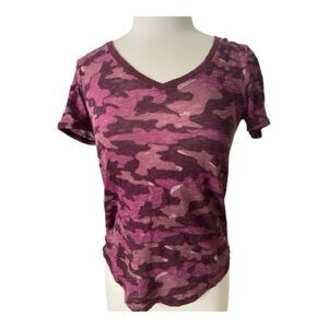 ATM Anthony Thomas Melillo V-Neck Pink Camo Tee
